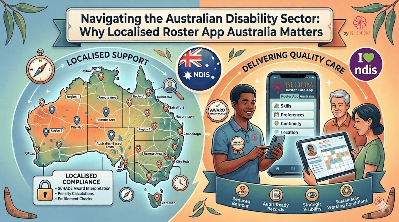 Navigating the Australian Disability Sector: Why Localised Roster App Australia Matters